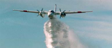 fire fighting airplane